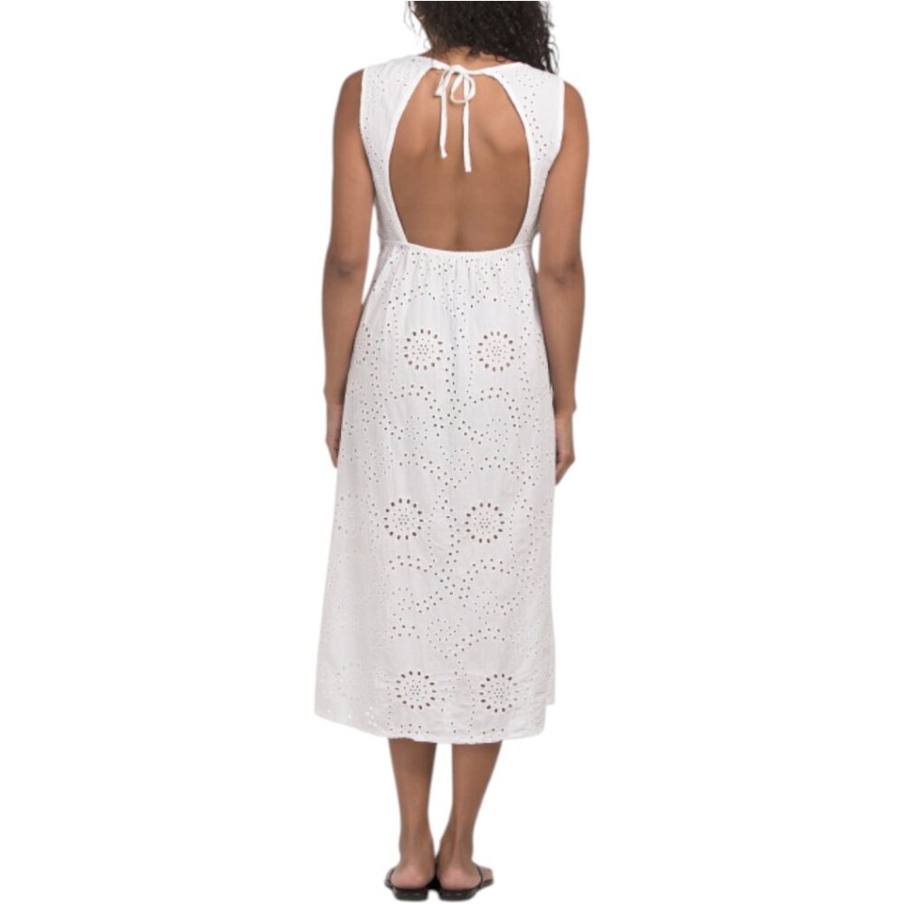 LA PICCOLA CREATIVA Made In Italy Open Back Eyelet Cover-up Dress - Picture 2 of 3